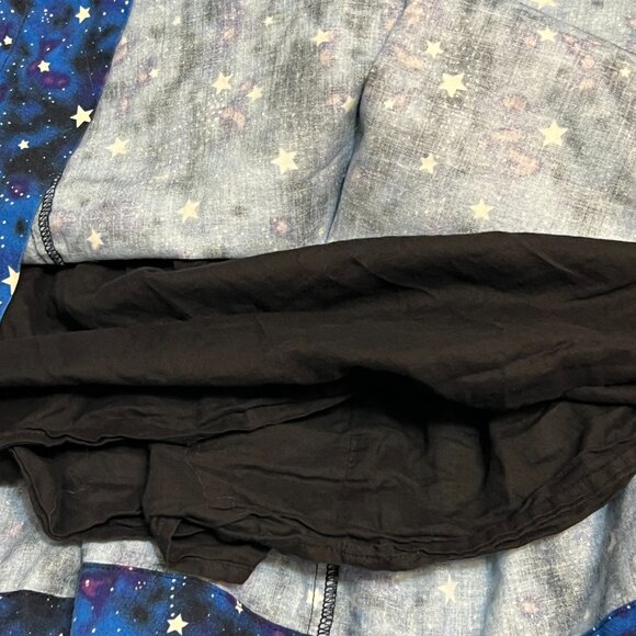 ModCloth 1X Fit & Flare Dress Blue Galaxy Star Print Sleeveless Lined Vintage - Picture 11 of 11